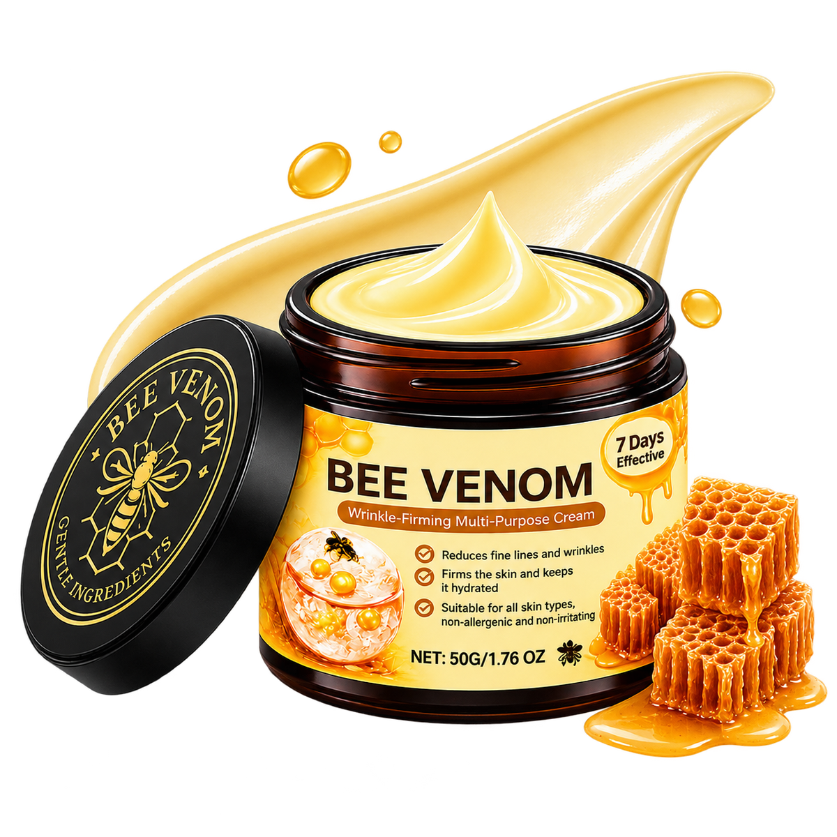 Bee Venom Firming Cream — Anti-Wrinkle Face & Neck Moisturizer